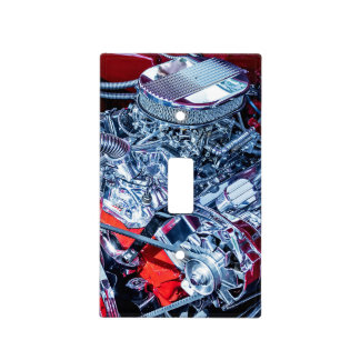 Chromed Hot Rod Modifide Motor Classic Car V-8 Light Switch Cover