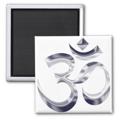 chromed Om symbol Magnet