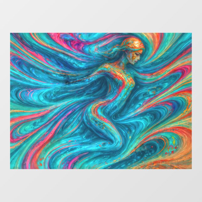 “Chromisca” - Fluid Enchantress Portrait Window Cling (Sheet)