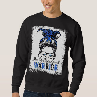 Chromosome 10 Warrior Mom Blue Ribbon Awareness Sweatshirt