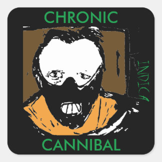 CHRONIC CANNIBAL INDICA SQUARE STICKER