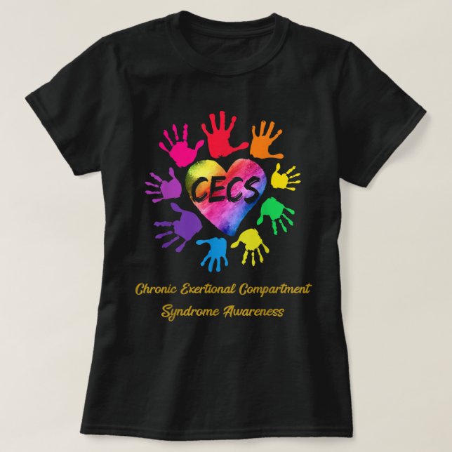 Chronic Exertional Compartment Syndrome Awareness  T-Shirt (Design Front)