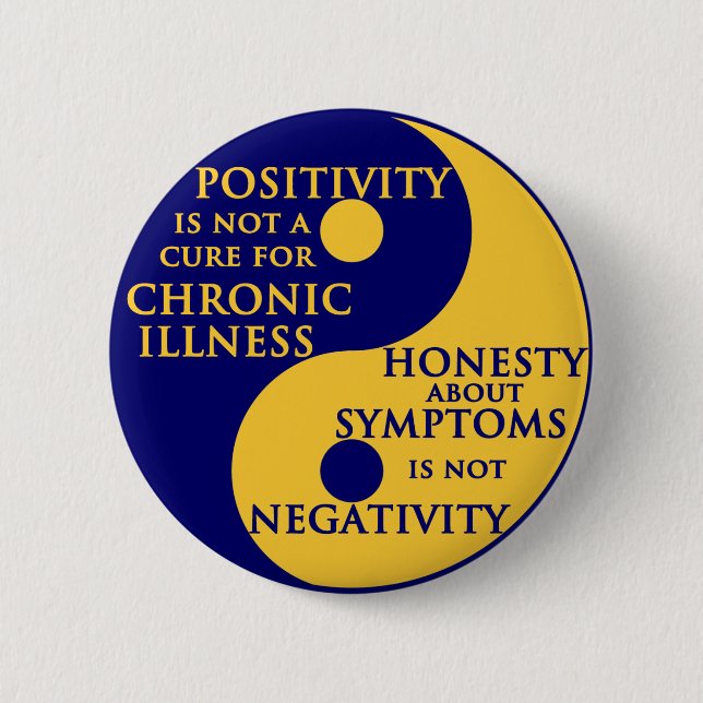 Chronic Illness Round Badge Button (Front)