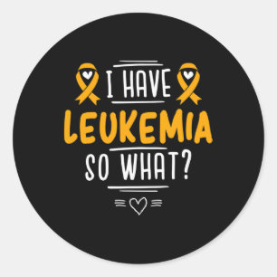 Chronic Leukemia Tee - Leukaemia Awareness Classic Round Sticker
