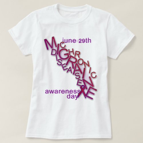 Chronic Migraine Disease _ Word Scramble Awareness T_Shirt