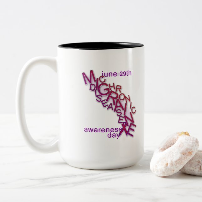 Chronic Migraine Disease - Word Scramble - Mug (With Donut)