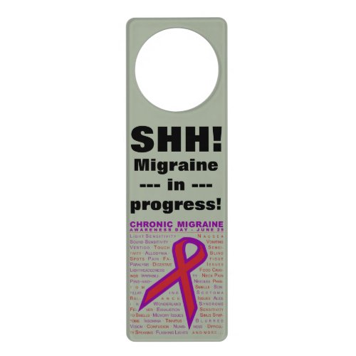 Chronic Migraine _ Symptoms  Ribbon Door Hanger