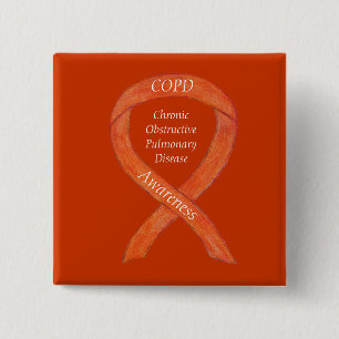 Chronic Obstructive Pulmonary Disease Ribbon Pin