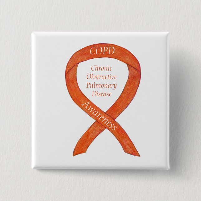 Chronic Obstructive Pulmonary Disease Ribbon Pin (Front)