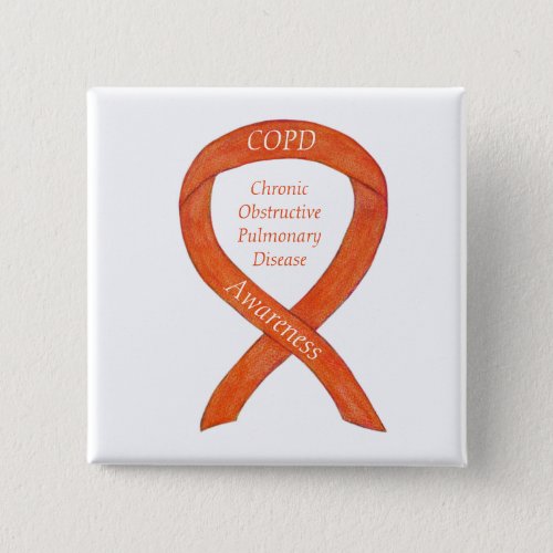 Chronic Obstructive Pulmonary Disease Ribbon Pin