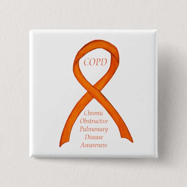 Chronic Obstructive Pulmonary Disease Ribbon Pin (Front)