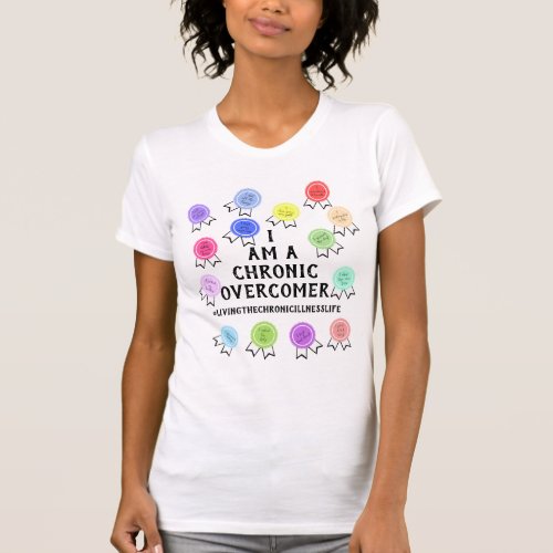 chronic overcomer ribbon FRONT T_shirt