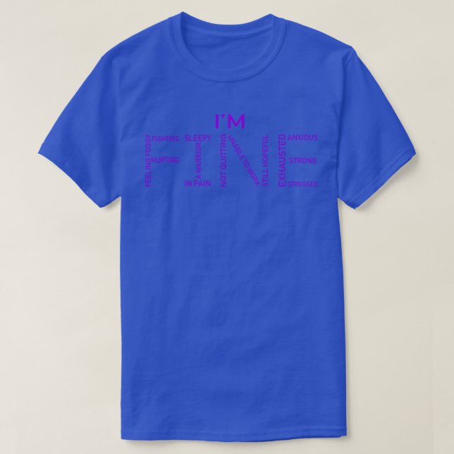 Chronic Pain Awareness Fine Word Art In This Famil T-Shirt (Design Front)