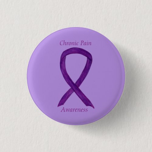 Chronic Pain Awareness Ribbon Custom Art Pin