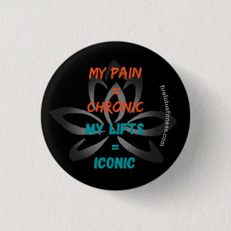 Chronic pain badge - lifting button