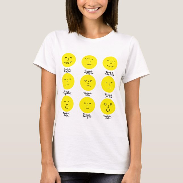 Chronic Pain Emoji T-Shirt: Yellow T-Shirt (Front)