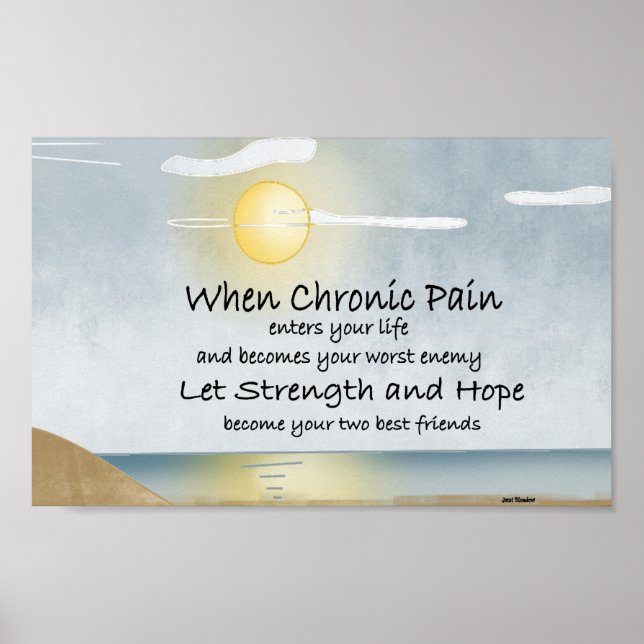Chronic Pain wall hanging Poster (Front)