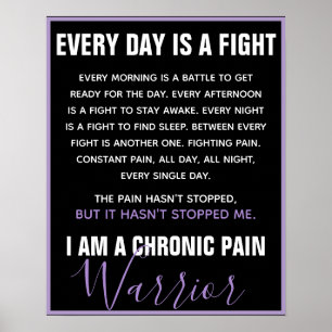 Chronic Pain Warrior (fully customizable) Poster