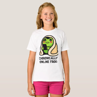 chronically online Frog Funny Meme T-Shirt