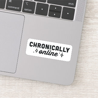 Chronically online girl aesthetic sticker