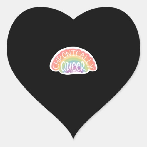 Chronically Queer   Heart Sticker