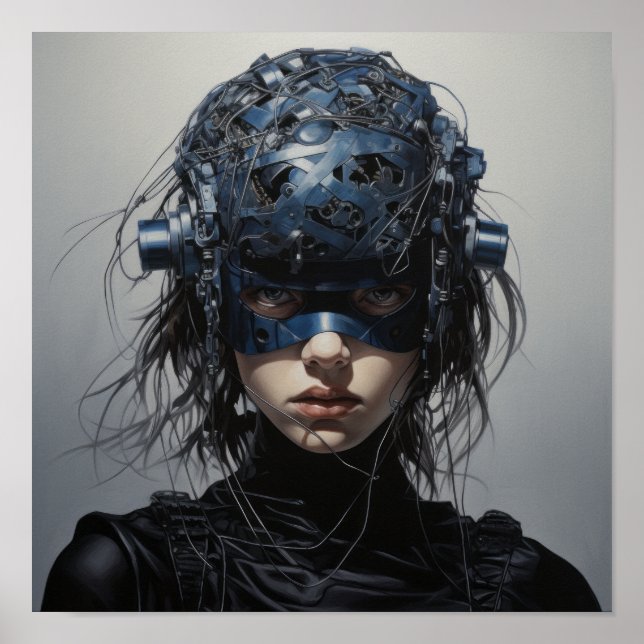 Chronicles of Valor: Futuristic Superheroine Poste Poster (Front)