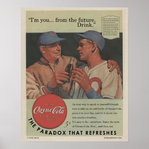 Chrono_Cola Baseball Ad Print