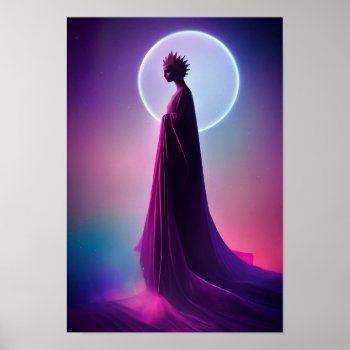 Chronogoddess Overlooking The World. Poster by thatcrazyredhead at Zazzle