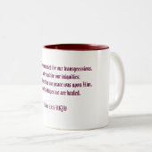 Chrsitian By His Stripes We Are Healed Mug (Front Right)