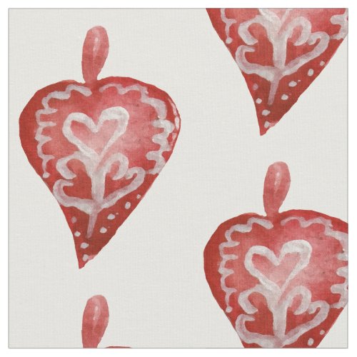 Chrsitmas Toys Red hearts Fabric