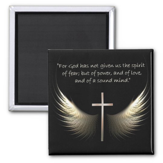 Chrstian Cross with Holy Spirit and Bible Verses Magnet | Zazzle.com