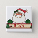 Chrtimstas Stocking Label Button at Zazzle
