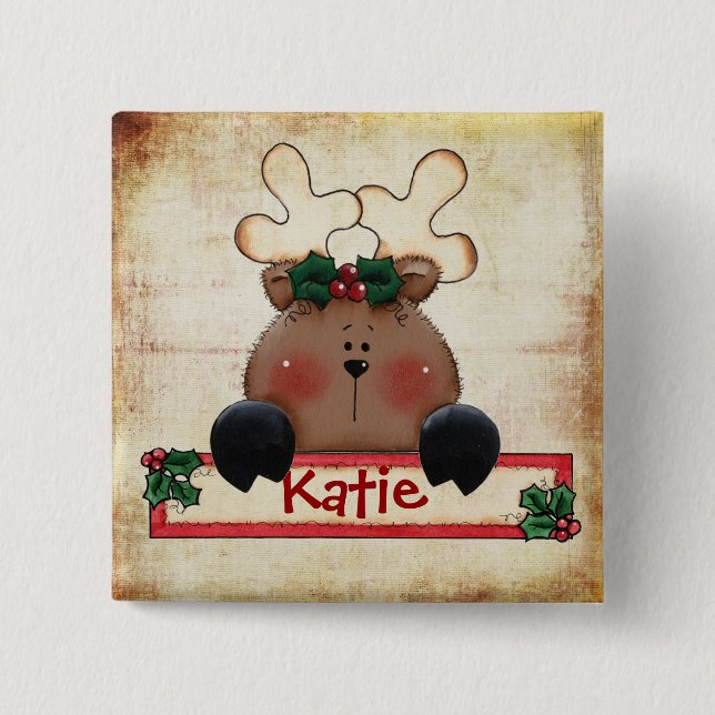 Chrtimstas Stocking Label button (Front)