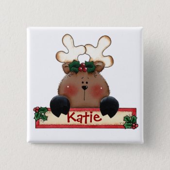 Chrtimstas Stocking Label Button by customized_creations at Zazzle