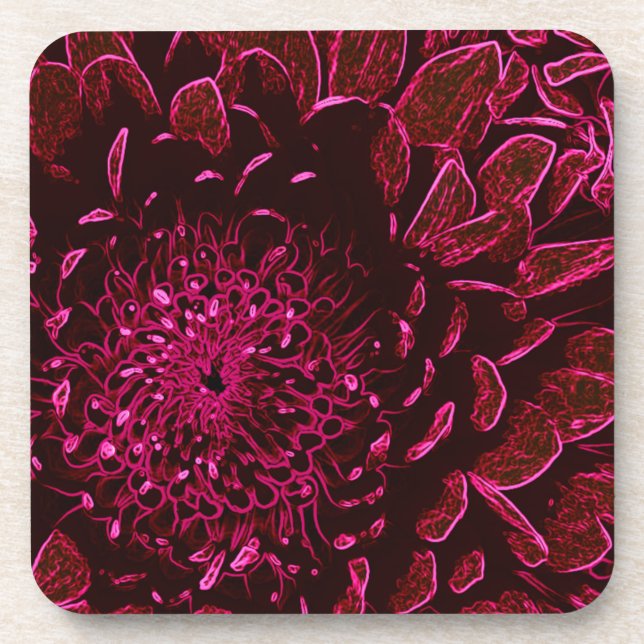 Chrysanthemum Beverage Coaster (Front)