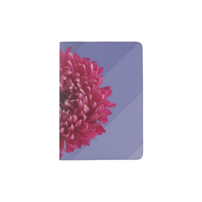 Chrysanthemum & Blue Passport Holder (Front)