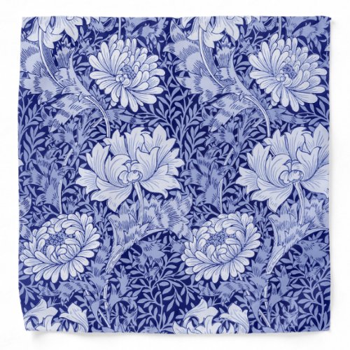 Chrysanthemum Blue William Morris Bandana