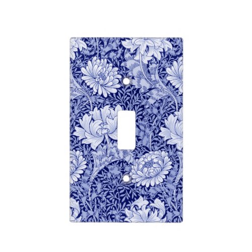 Chrysanthemum Blue William Morris Light Switch Cover