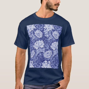 Chrysanthemum Blue, William Morris T-Shirt