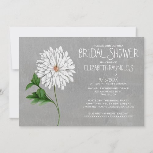 Chrysanthemum Bridal Shower Invitations