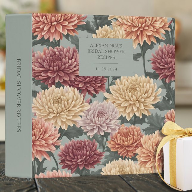 Chrysanthemum Bridal Shower Recipe  3 Ring Binder (Creator Uploaded)
