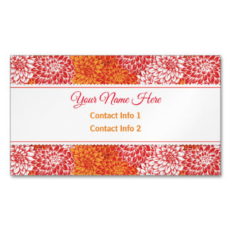 Chrysanthemum Business Card Magnet
