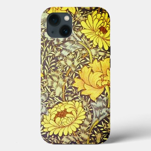 chrysanthemum by William Morris Postcard iPhone 13 Case