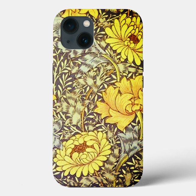 chrysanthemum by William Morris Postcard Case-Mate iPhone Case (Back)