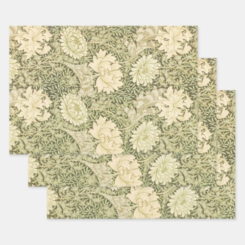 Chrysanthemum by William Morris Vintage Art Wrapping Paper Sheets