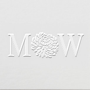 Chrysanthemum Couple Wedding 2 Initial Monogram Em Embosser