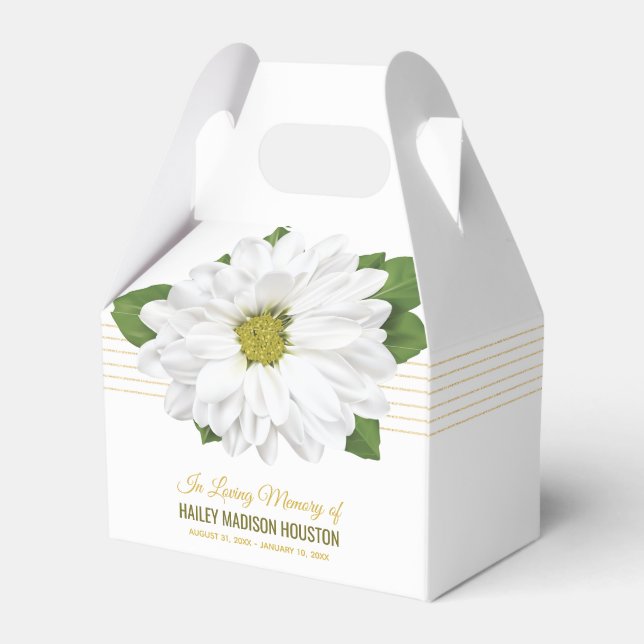 Chrysanthemum Flower Favor Boxes (Front Side)