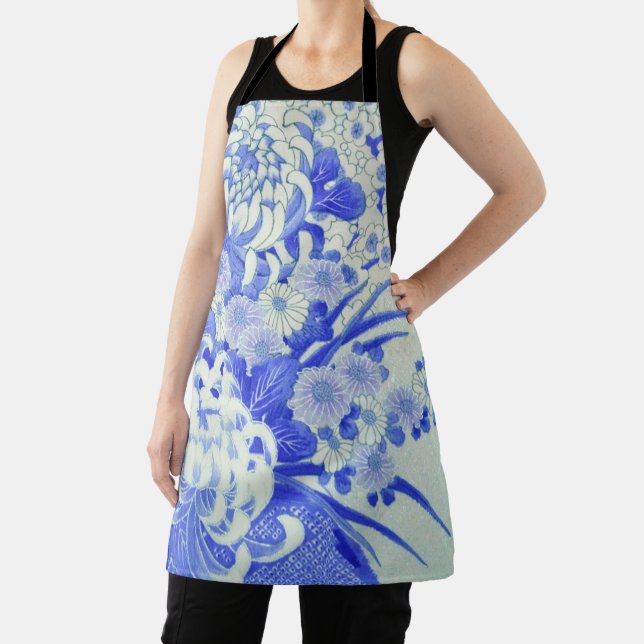 Chrysanthemum Flower, Japanese Design Apron (Insitu)