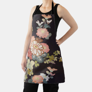 Chrysanthemum Flower, Japanese Design Apron