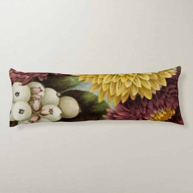 Chrysanthemum Flower Mum Floral Body Pillow (Back)